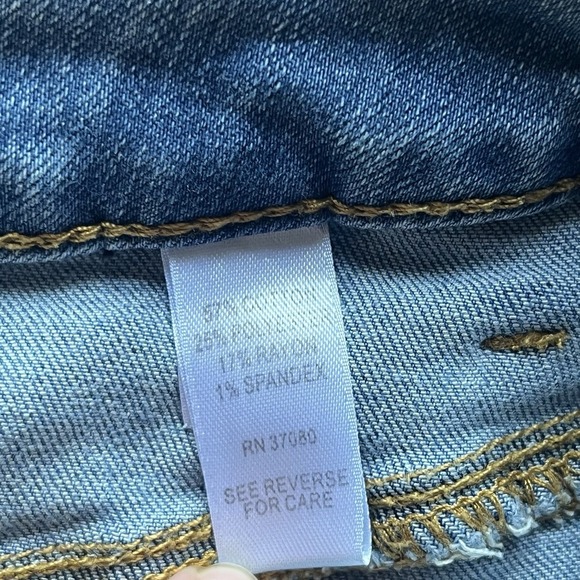 EST 1946 Denim Distressed Y2K Denim Skirt Size 8 - Picture 3 of 8